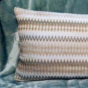 Tan & Gray Southwest Chevron Style Pillow